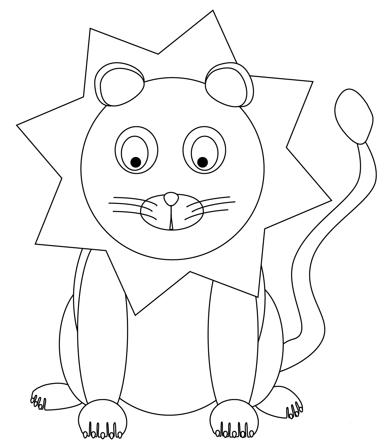 Desenho de Leal Fácil para Pintar Gratuitamente