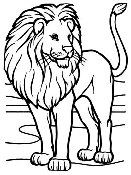 Desenho Imprimível de Leal na África para Colorir