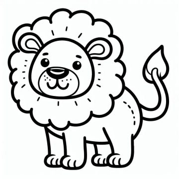 Desenho leão Normal para Colorir