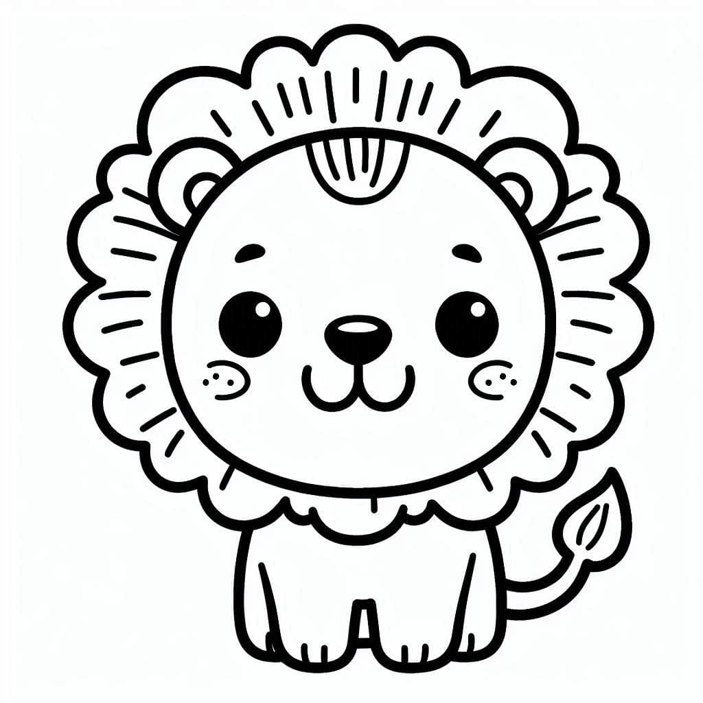 Desenho de Leãozinho Grátis para Crianças para Colorir