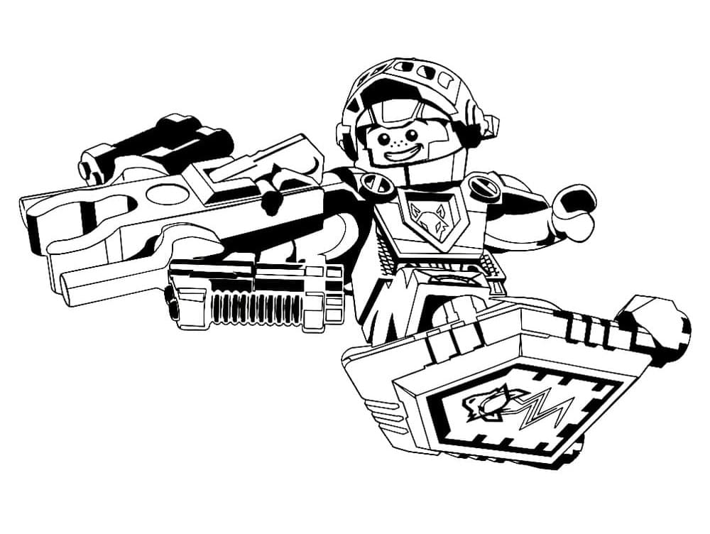 Desenho de Aaron Lego Nexo Knights para Colorir