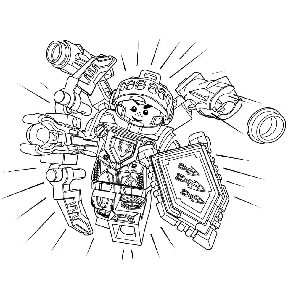 Desenho de Aaron Nexo Knights para Colorir