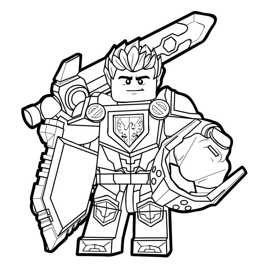 Desenho de Clay de Lego Nexo Knights para Colorir