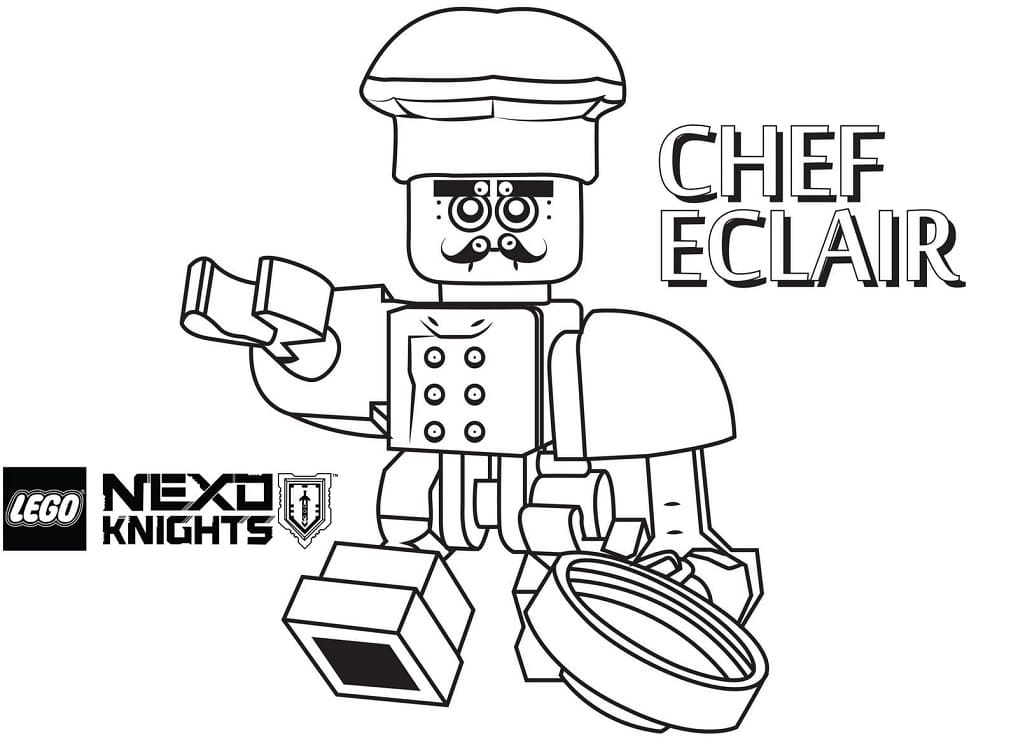Desenho de Eclair de Lego Nexo Knights para Colorir