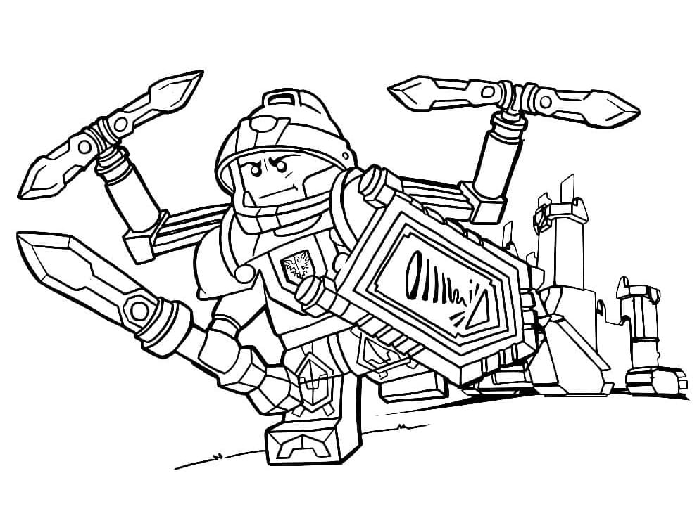 Desenho de Lego Nexo Knights 3 para Colorir