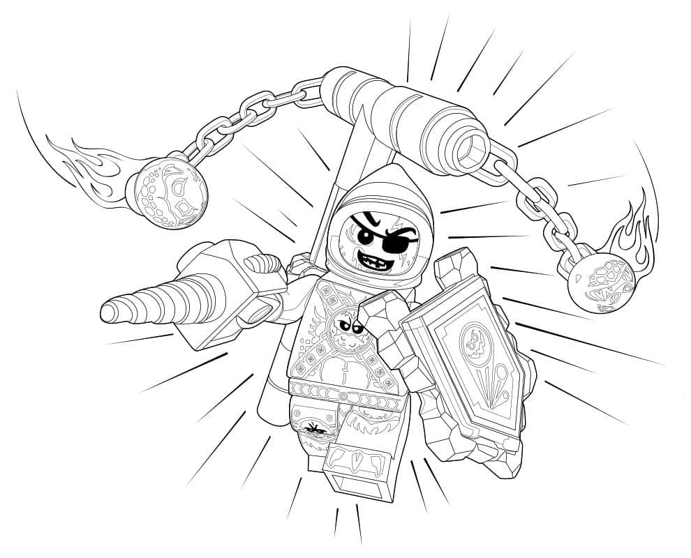 Desenho de Lego Nexo Knights 4 para Colorir