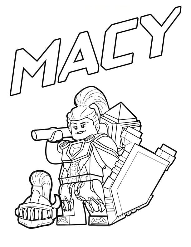 Desenho de Macy de Lego Nexo Knights para Colorir