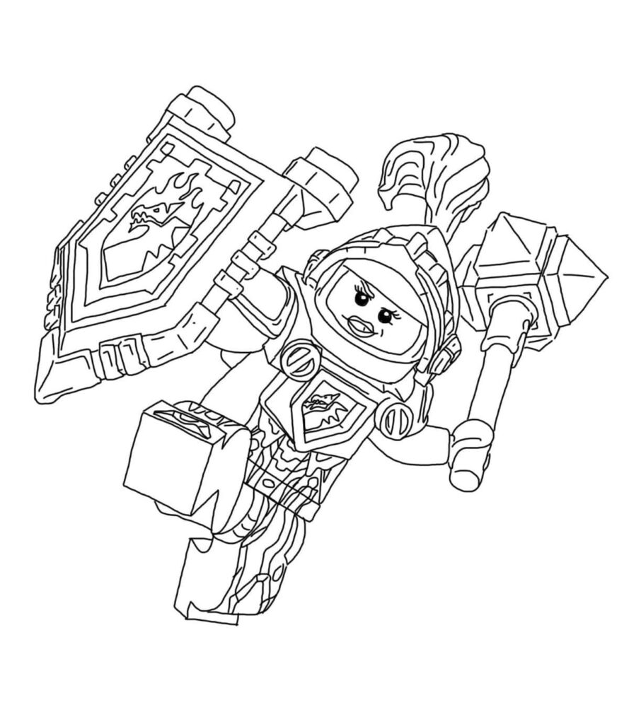 Desenho de Nexo Knight para Colorir