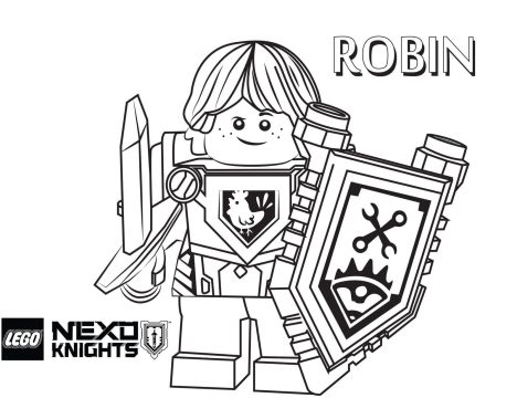 Desenho de Robin de Lego Nexo Knights para Colorir