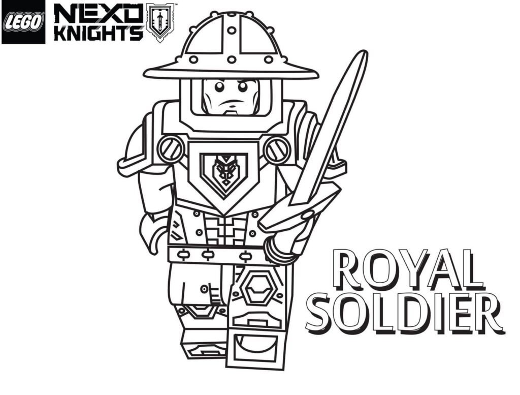 Desenho de Royal Soldier Nexo Knights para Colorir