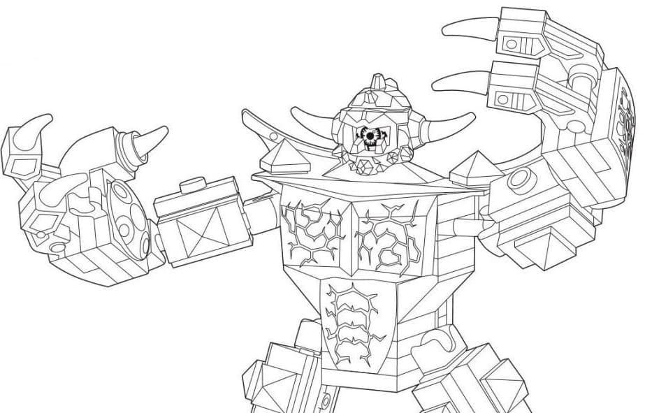 Desenho de Sparks de Lego Nexo Knights para Colorir