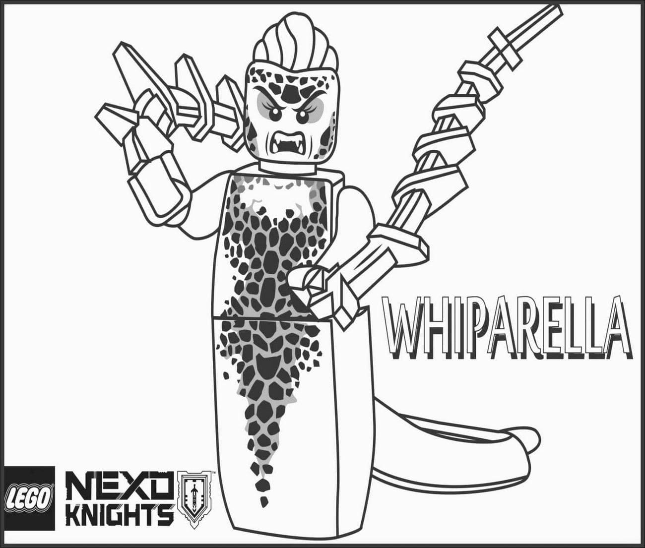 Desenho de Whiparella de Lego Nexo Knights para Colorir