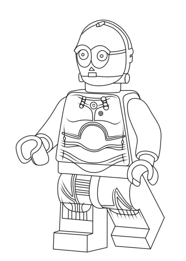 Desenho de C 3Po Lego Star Wars para Colorir