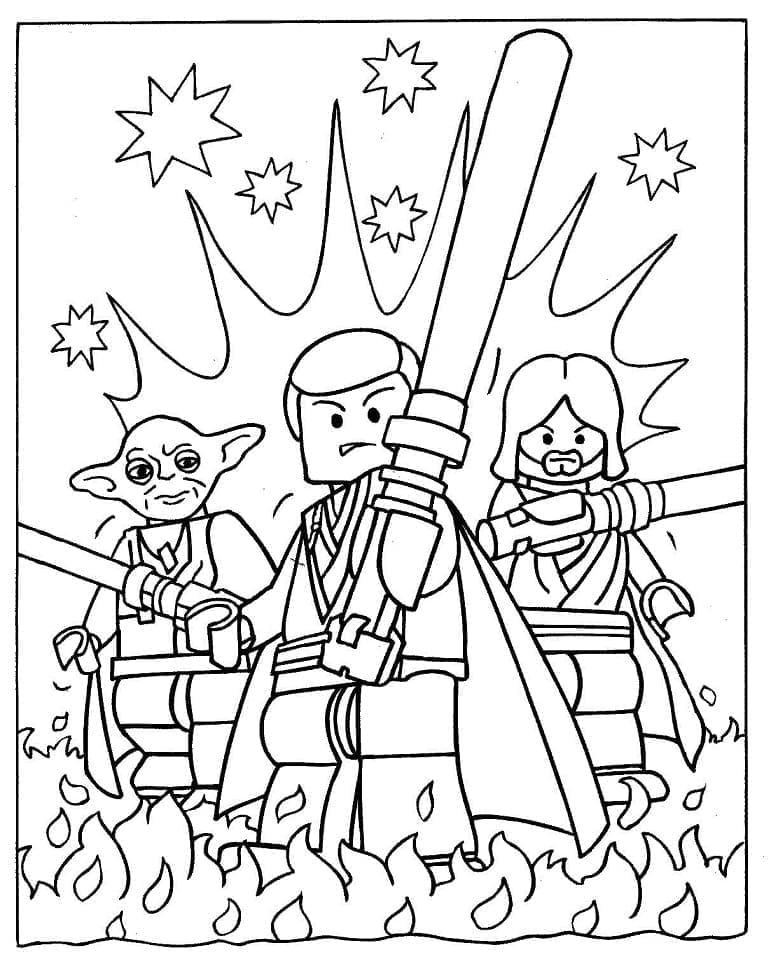 Desenho de Imagem de Lego Star Wars para Colorir