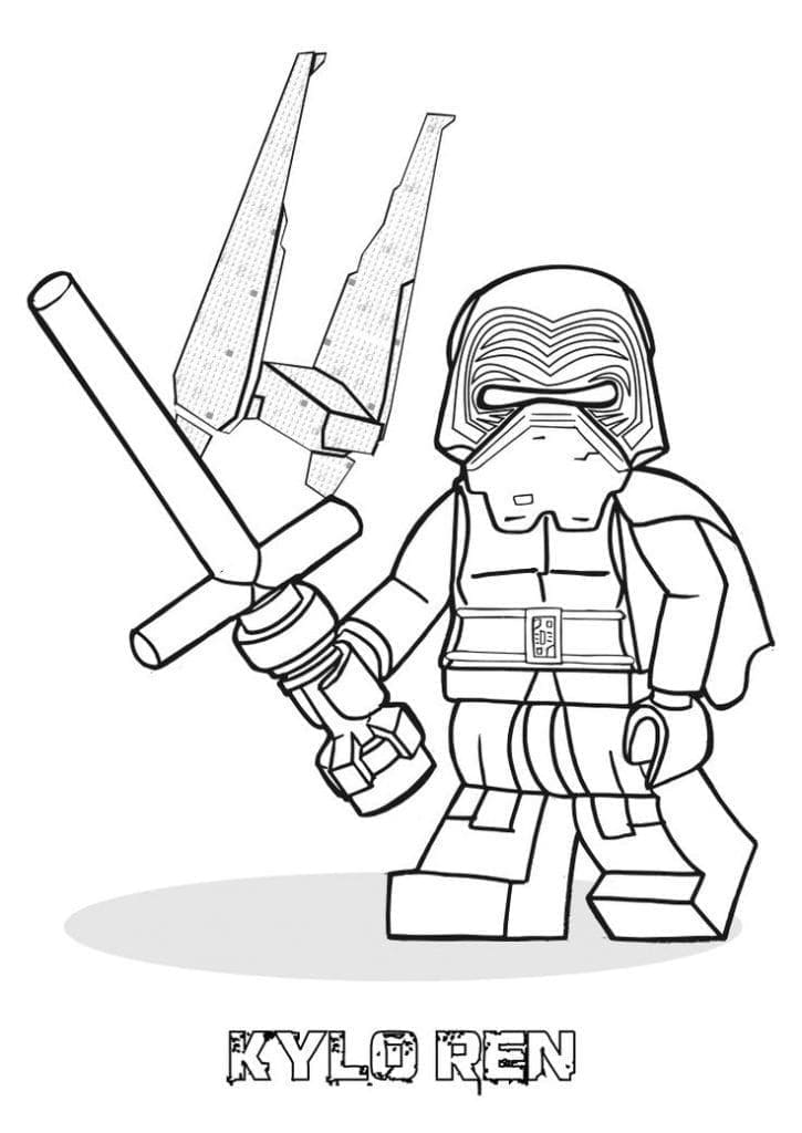 Desenho de Kylo Ren de Lego Star Wars para Colorir