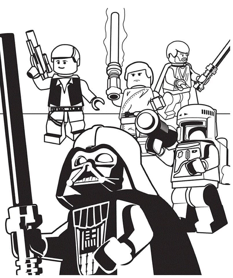 Desenho de Lego Star Wars Imprimivel para Crianças para Colorir