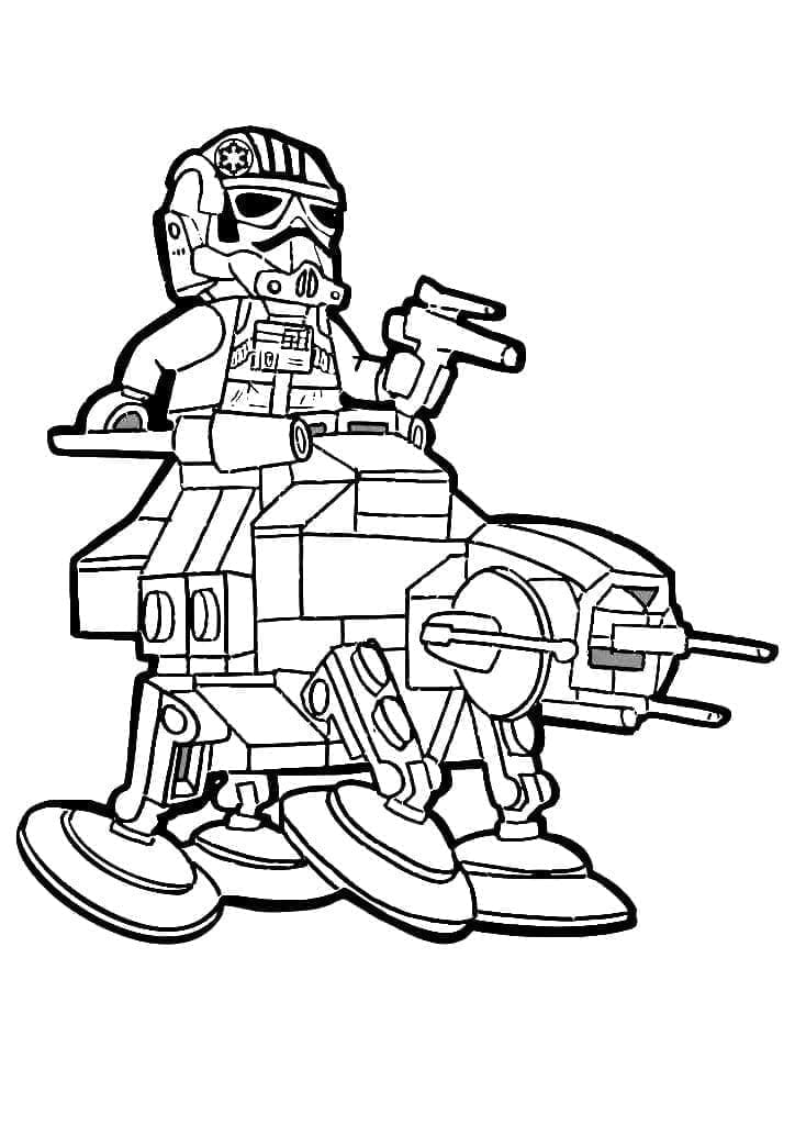 Desenho de Lego Star Wars para Crianças de 1 Ano para Colorir