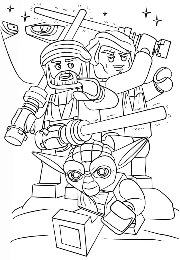 Desenho de Lego Star Wars para Crianças de 4 Anos para Colorir