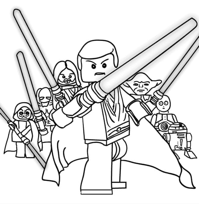 Desenho de Lego Star Wars para Crianças de 5 Anos para Colorir
