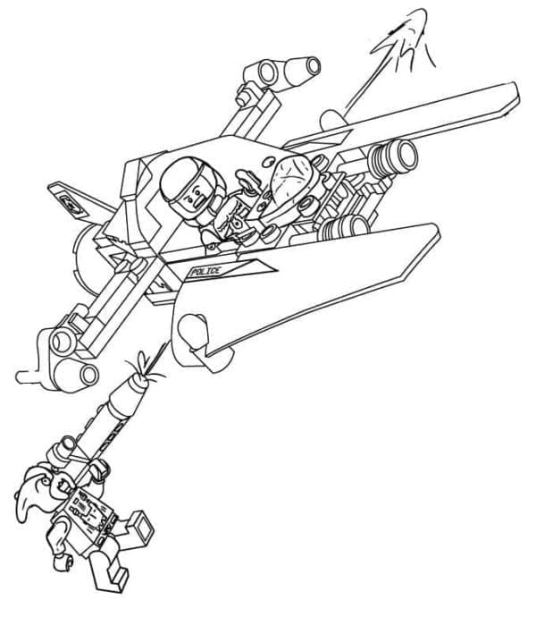 Desenho de Nave Espacial Lego Star Wars para Colorir