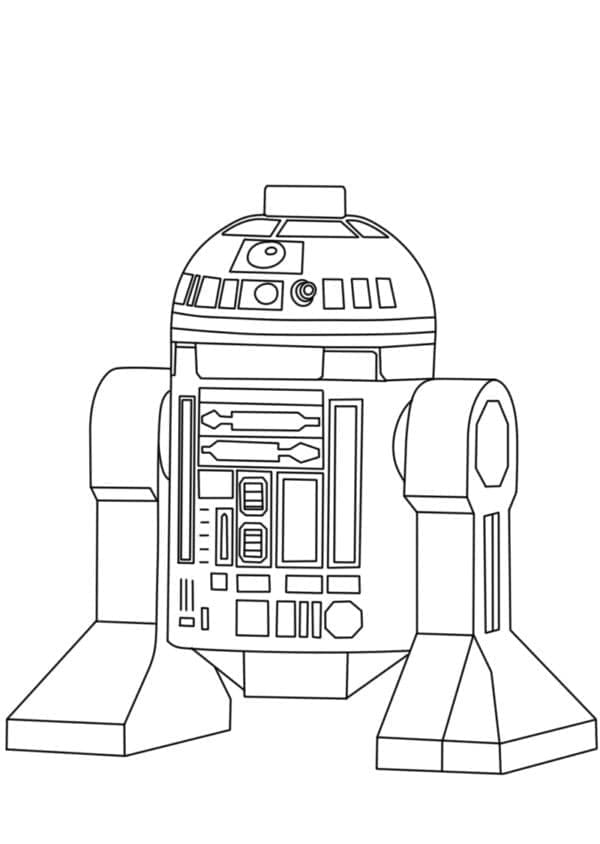 Desenho de R2 D2 Lego Star Wars para Colorir