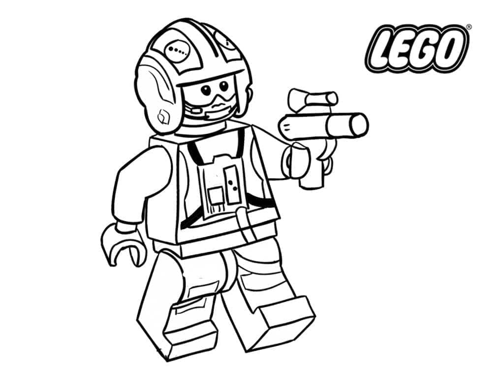 Desenho de Soldado Lego Star Wars para Colorir
