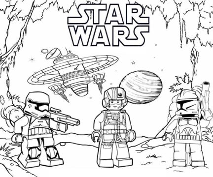 Desenho de Star Wars Lego para Colorir