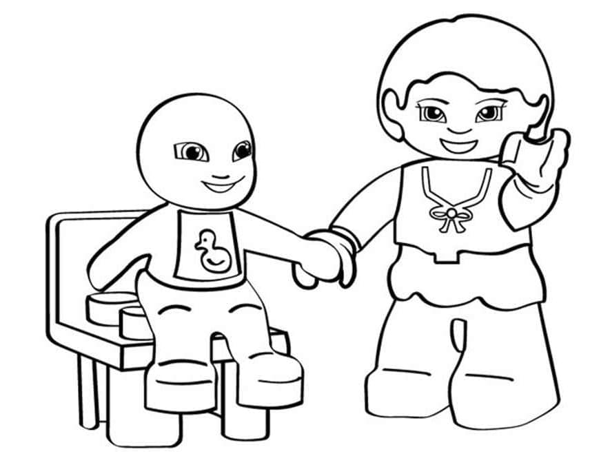 Desenho de Lego Crianças para Colorir