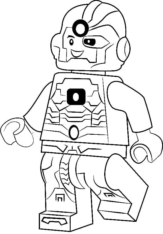 Desenho de Lego Cyborg para Colorir