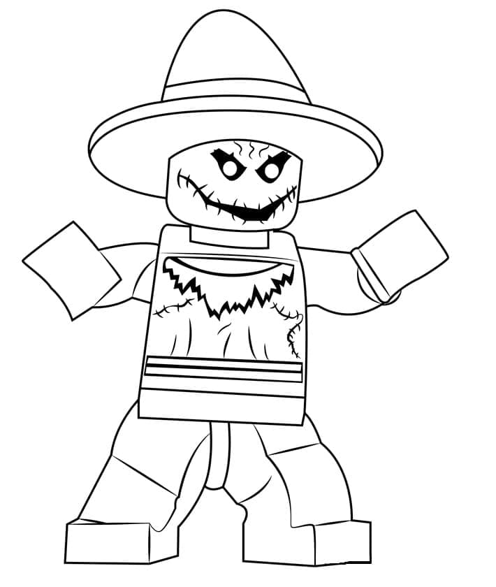 Desenho de Lego Espantalho para Colorir