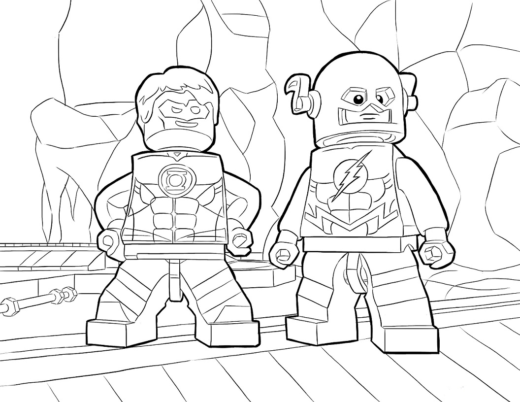 Baixar Desenho de Super Heróis Lego para Pintar com Lápis de Cor