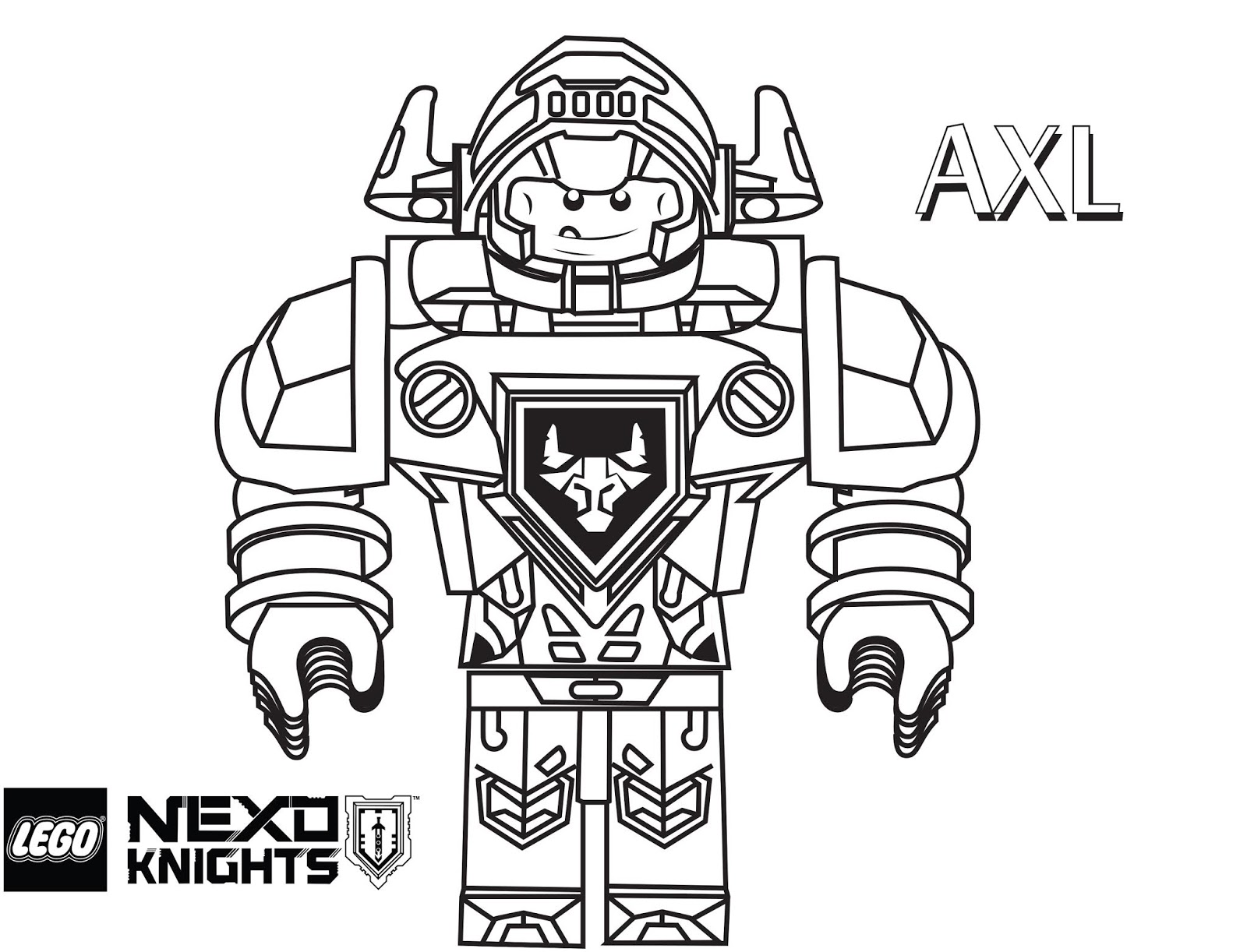 Desenho de Lego Axl para Pintar