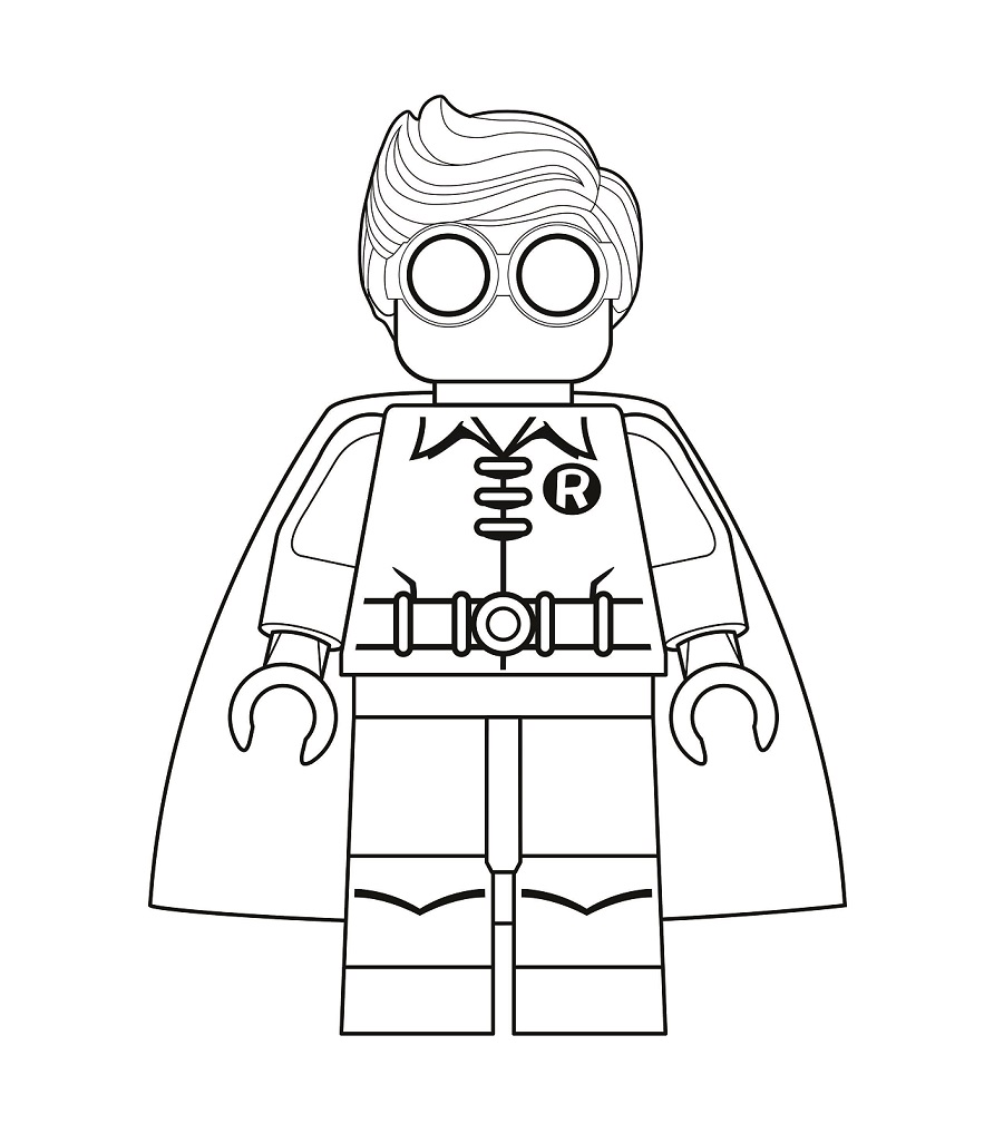Desenho do Lego Robin para Baixar e Pintar Gratuitamente