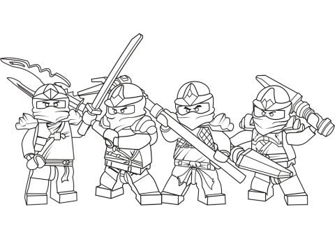 Desenho para Pintar de Lego Ninjago Zx