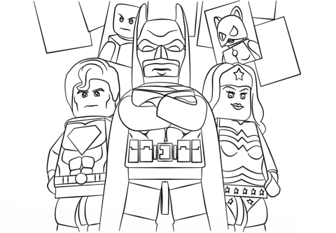 Desenho Pdf de Lego Super heróis para Pintar
