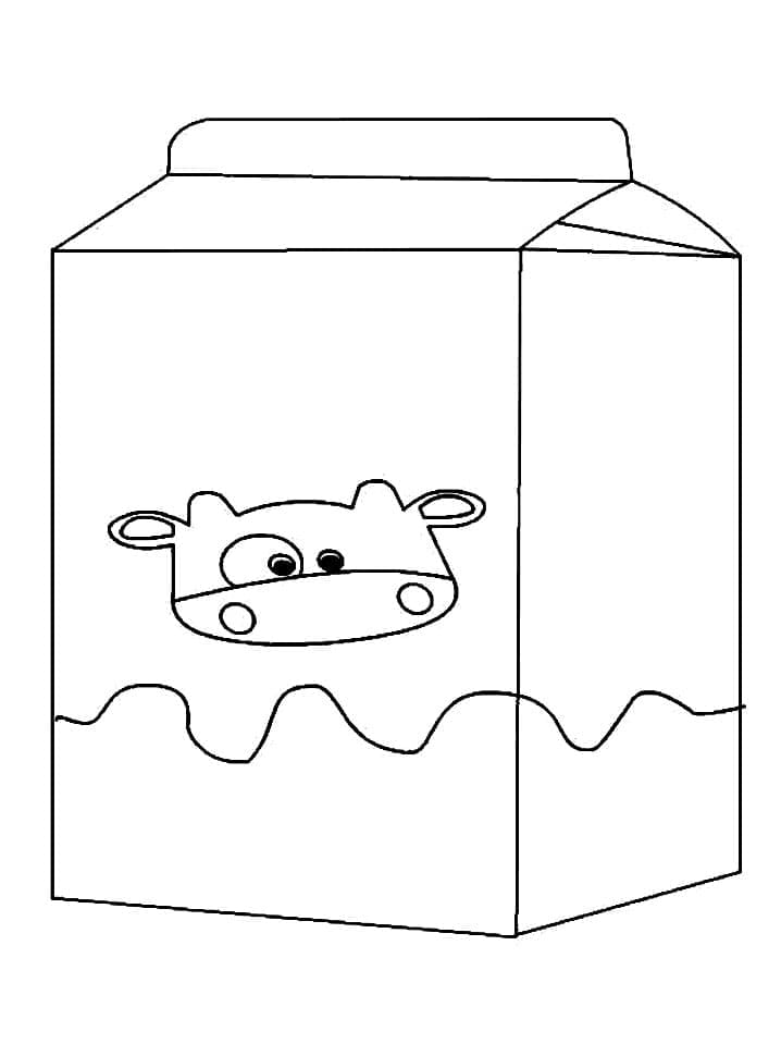 Desenho de Leite Grátis para Crianças para Colorir