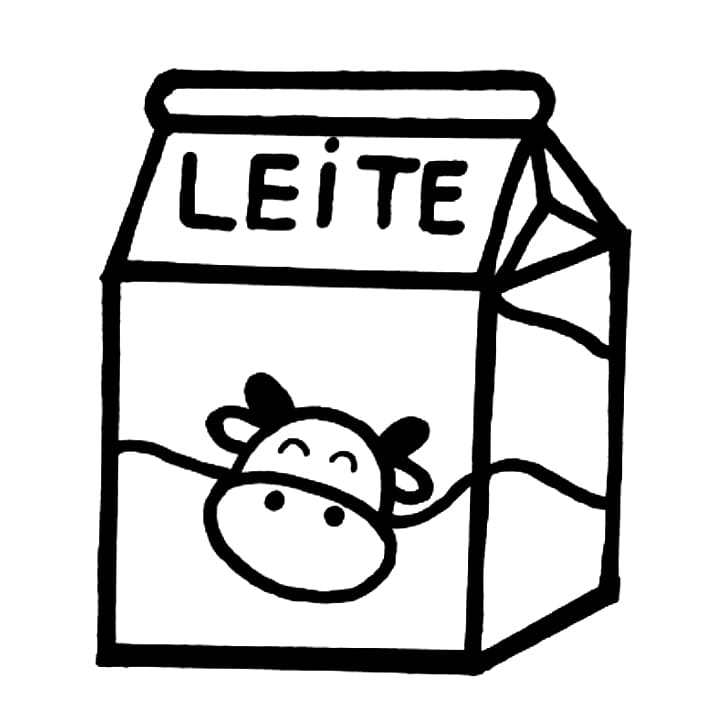 Desenho de Leite para Imprimir