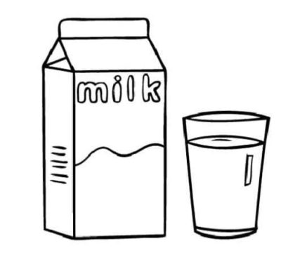 Desenho de Leite para Pintar crianças