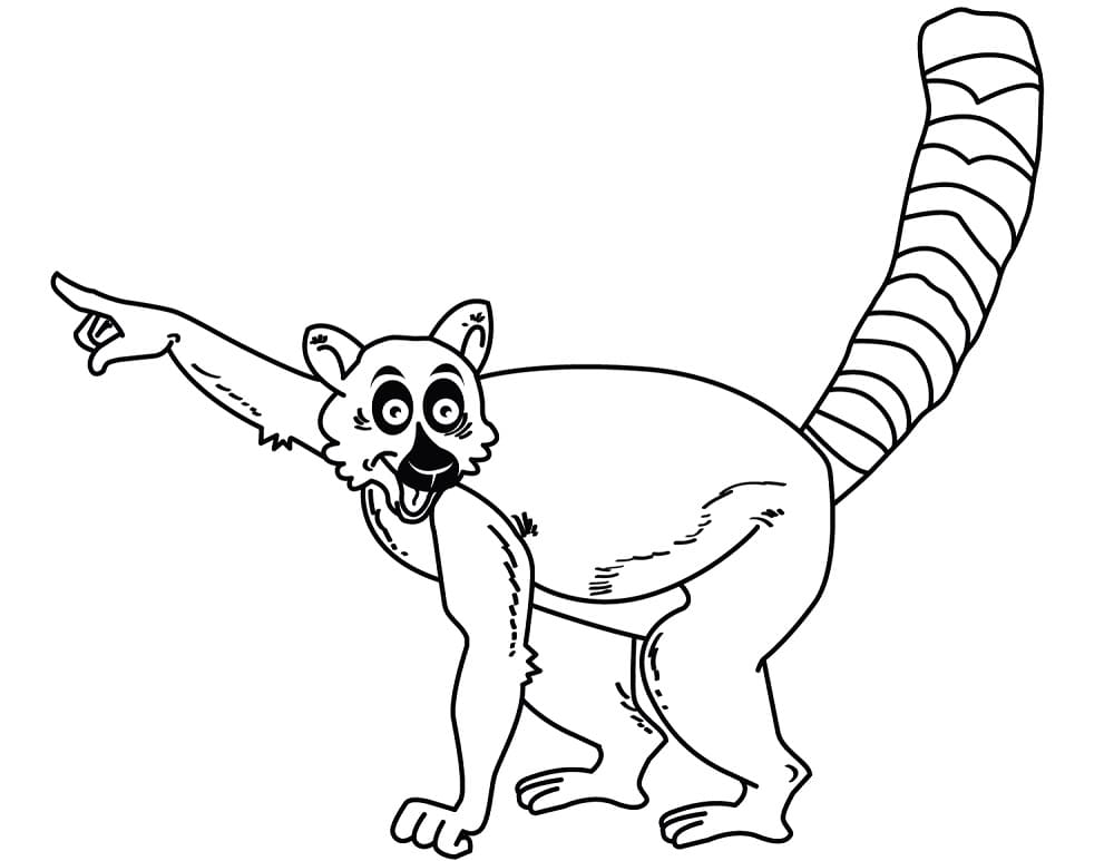 Desenho de Lemure de Desenho Animado para Colorir