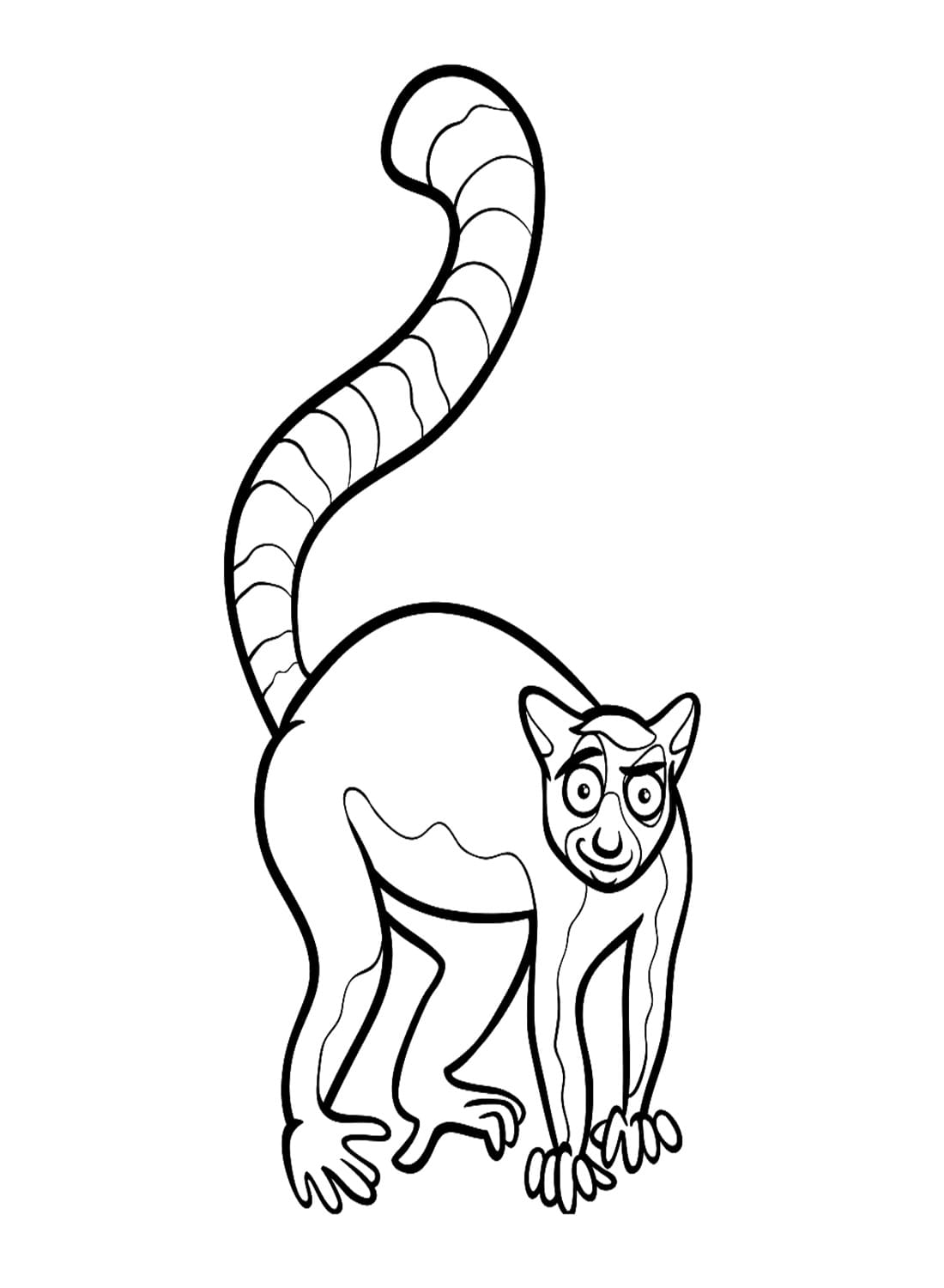 Desenho de Lemure Engraçado para Colorir