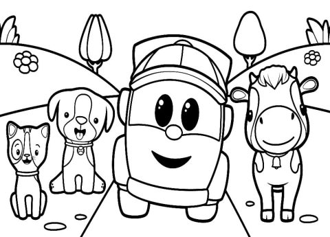 Desenho de Leo O caminhão Pdf grátis