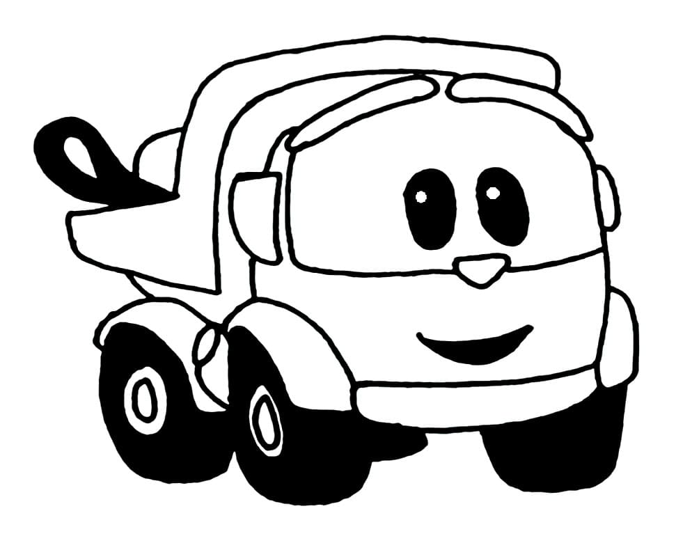 Desenho de Leo o Caminhão Veículo para Colorir