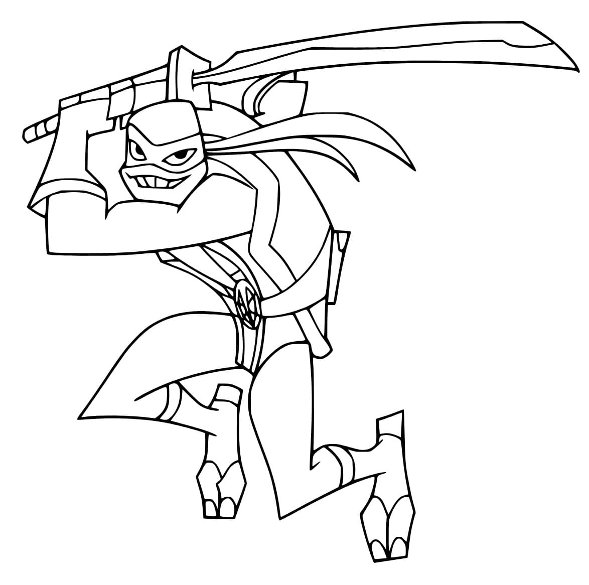 Desenho de Leonardo Tartarugas Ninja para Imprimir Grátis