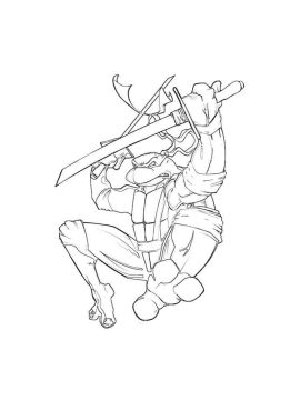 Desenho de Tartarugas Ninja Leonardo para Colorir