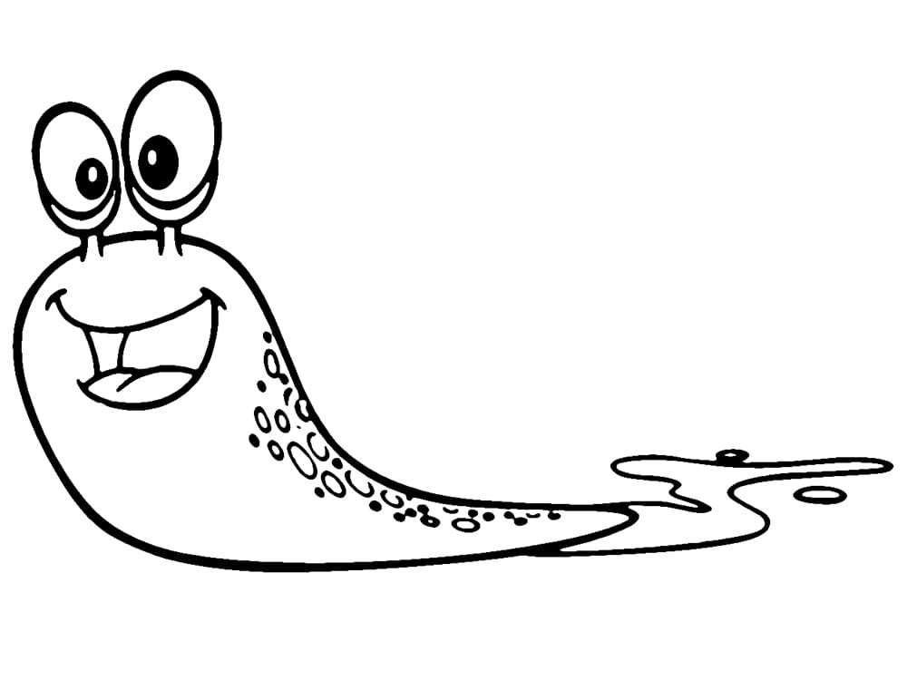 Desenho de Lesma Grátis para Crianças para Colorir