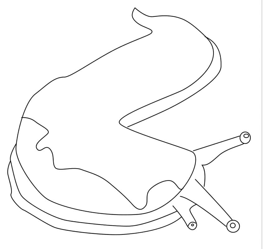 Desenho de Lesma Simples para Colorir