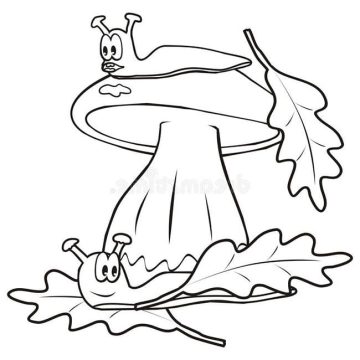 Desenho de Lesmas para Colorir