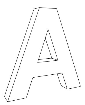 Desenho de Letra a Perfeita para Colorir