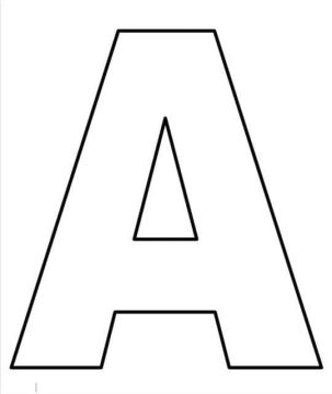 Desenho de Letra a maiúscula para Colorir