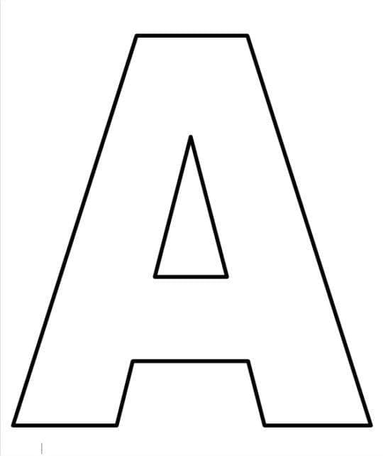 Desenhos de Letra A para Colorir